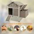 Alternative view of PETSCOSSET PET26 Chicken Coop with Nesting Box, 36" Raised Hen House with Removable Tray, Grey